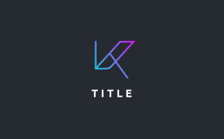 Modern Lite K Shade Line Monogram Logo