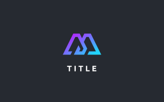 Modern Lite M Shade Tech Monogram Logo