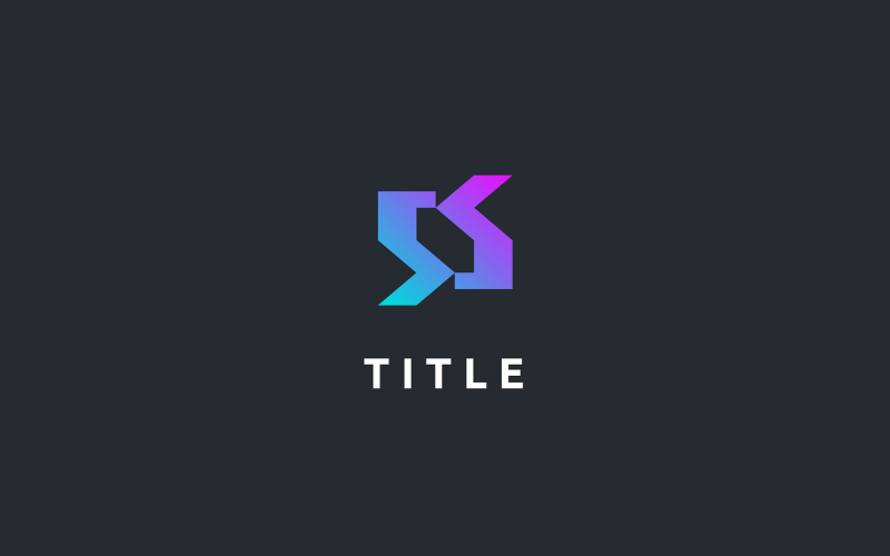 Modern Lite S Shade Vibrant Monogram Logo Logo Template