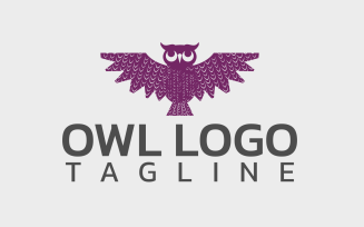 Owl Bird Custom Design Logo Template 3