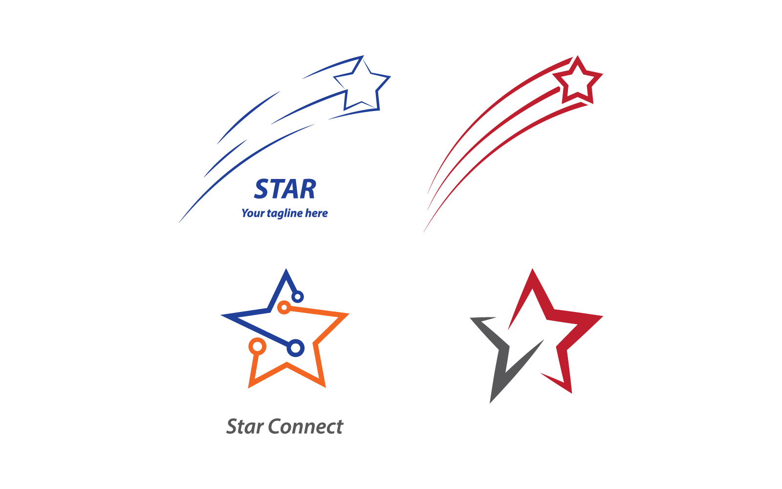 Set of Star Logo Illustration Vector Design