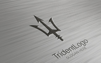 Trident Simple Logo Design Template