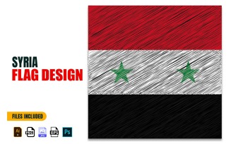 17 April Syria Independence Day Flag Design Illustration