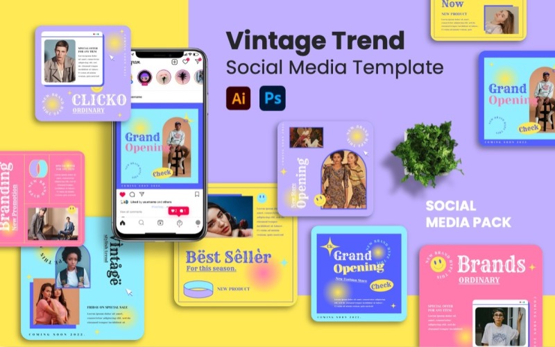 Clicko - Brand Trend Instagram Post Template Social Media
