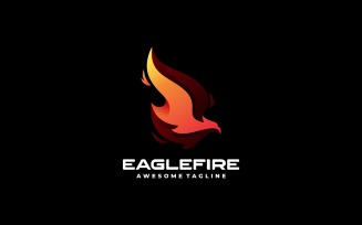 Eagle Fire Gradient Logo Design