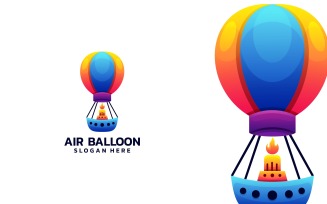 Air Balloon Gradient Colorful Logo Style