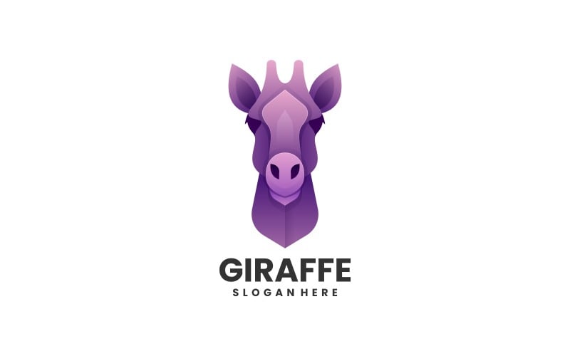 Giraffe Gradient Logo Design Logo Template