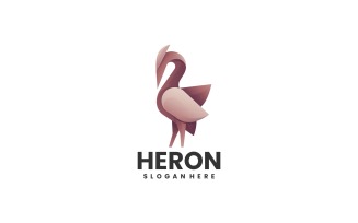 Heron Color Gradient Logo Design