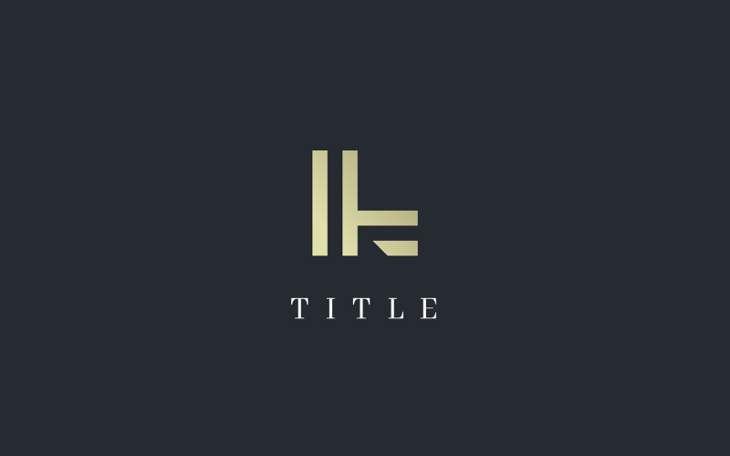 Luxury Elegance LL Golden Monogram Logo Logo Template