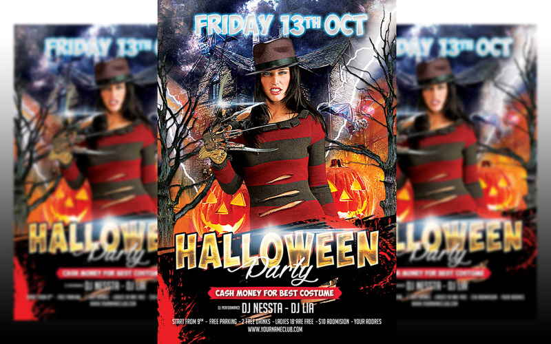 New Halloween Party Flyer Template Corporate Identity