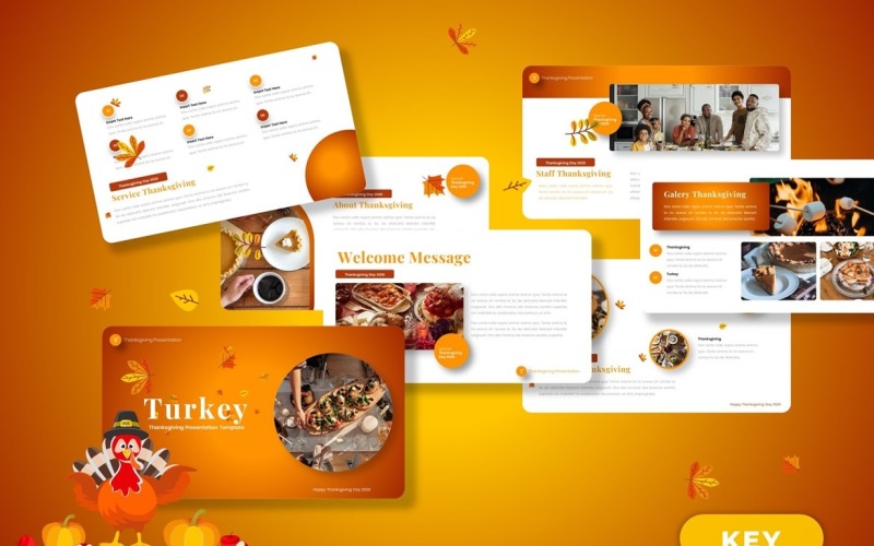 Turkey - Happy Thanksgiving Keynote Keynote Template