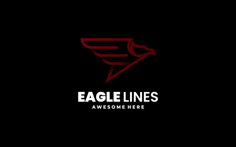 Vector Eagle Line Art Logo Logo Template