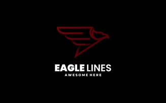Vector Eagle Line Art Logo