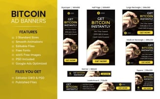 Business Banner | Bitcoin / Cryptocurrency Template (BU012)