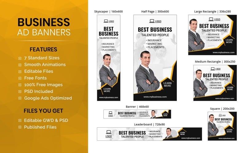 Business Banner | Talented People Ad Template (BU013) Animated Banner