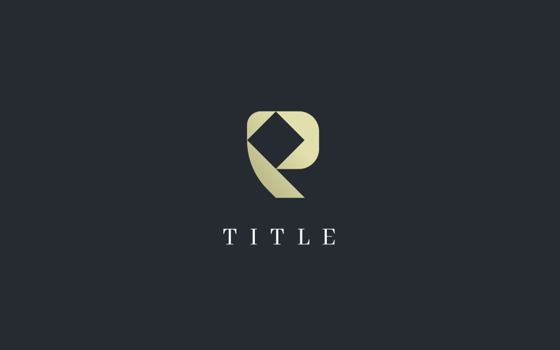 Luxury Style R Golden Monogram Logo Logo Template