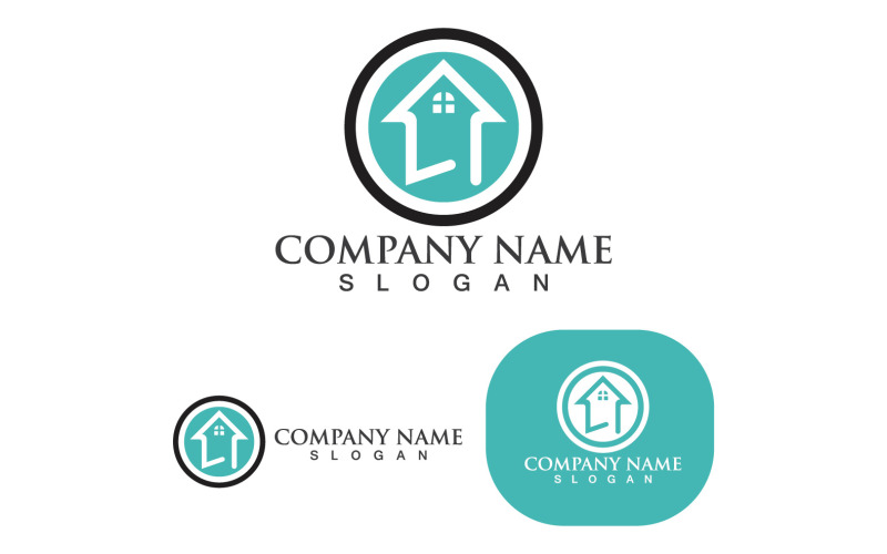 House Home Logo Building Vector V45 Logo Template