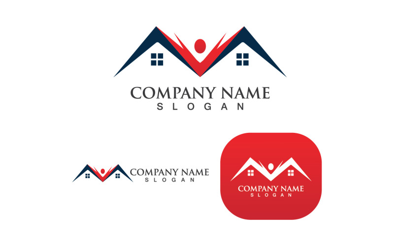 House Home Logo Building Vector V55 Logo Template