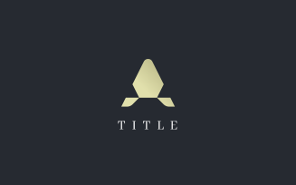 Luxury Style A Asymmetrical Business Golden Logo