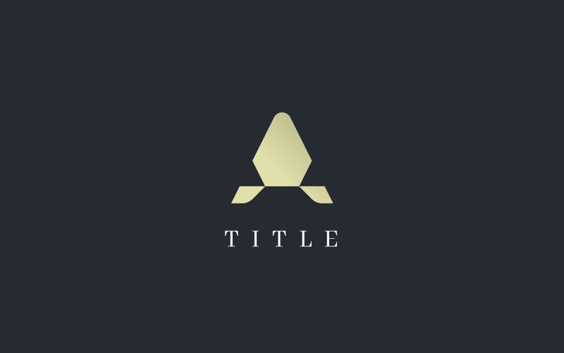 Luxury Style A Asymmetrical Business Golden Logo Logo Template