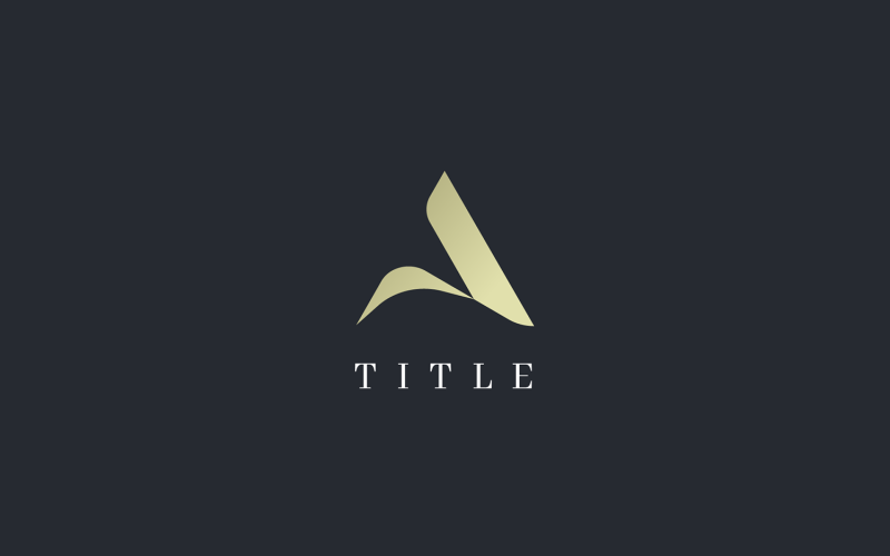 Luxury Style A Strength Business Golden Logo Logo Template
