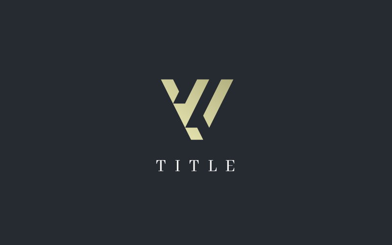 Luxury Style V Business Golden Logo Logo Template