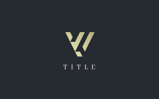 Luxury Style V Business Golden Logo