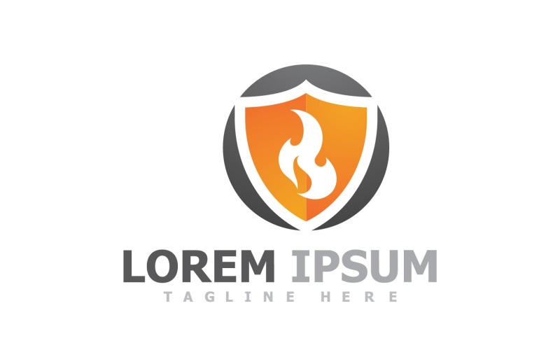 Fire Flame Campfire Logo V9 Logo Template
