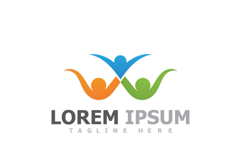 Human Caracter Health Logo V17 Logo Template