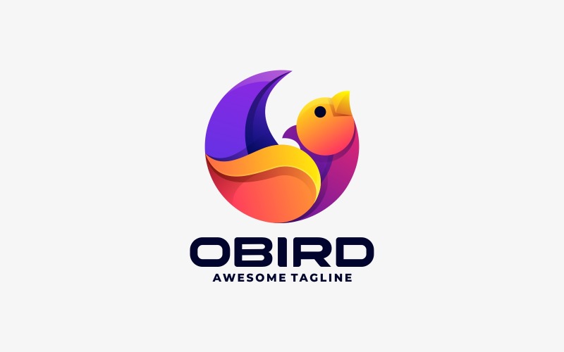 Bird Circle Colorful Logo Logo Template