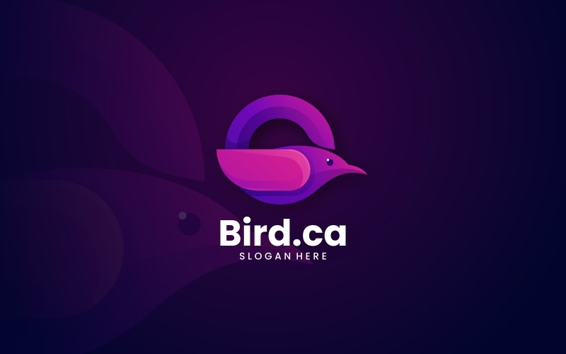 Bird Circle Gradient Logo Logo Template