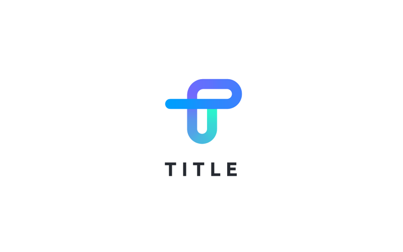 Contemporary Fresh T Tech Line Logo Logo Template