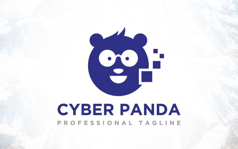 Digital Cyber Panda Logo Design Logo Template