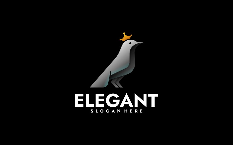 Elegant Bird Gradient Logo Logo Template