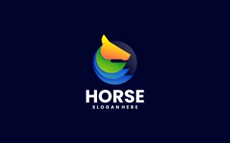 Horse Gradient Colorful Logo Style