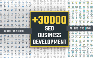 +30000 Seo Business Development Icons