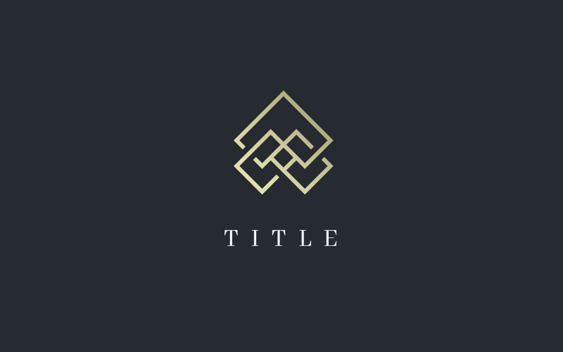 Luxury Iconic A Golden Abstract Line Intertwined Logo Logo Template