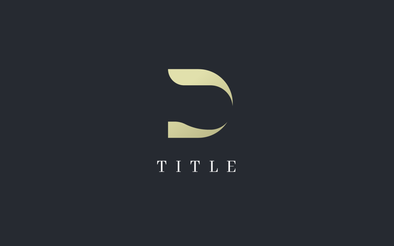 Luxury Iconic D Soft Golden Monogram Logo Logo Template
