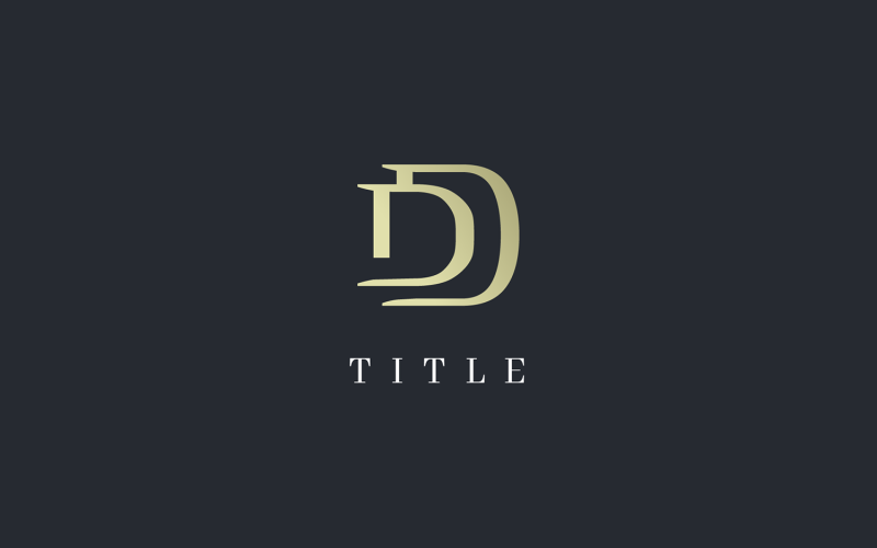Luxury Iconic DD Golden Monogram Logo Logo Template