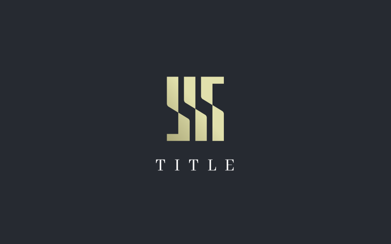 Luxury Iconic SW SM Golden Monogram Logo Logo Template