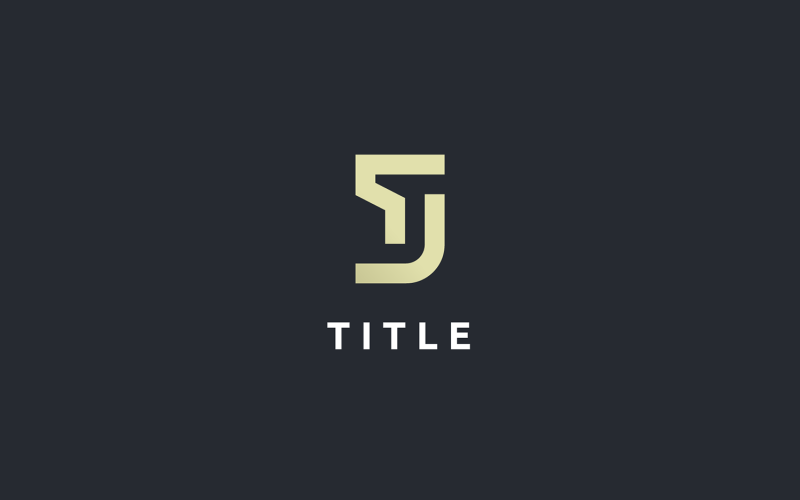 Luxury Iconic TJ JT Golden Monogram Logo Logo Template