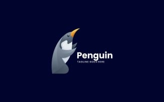 Penguin Color Gradient Logo Style