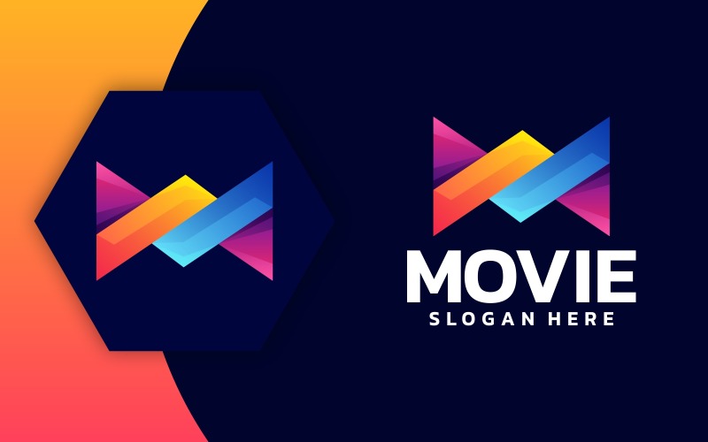 Abstract Letter M Colorful Logo Logo Template