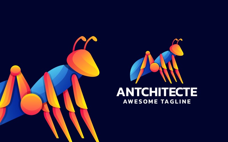 Ant Gradient Colorful Logo Logo Template