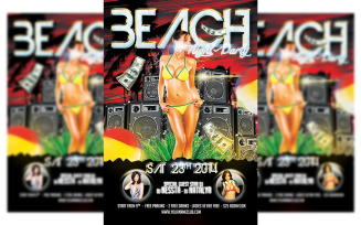Beach Party Night Flyer Template