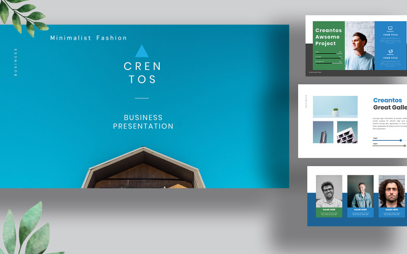 Crentos Premium Business Powerpoint PowerPoint Template