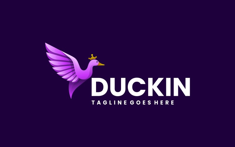 Duck Color Gradient Logo Design Logo Template