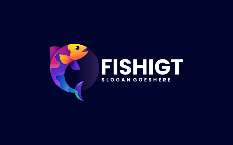 Fish Colorful Logo Design Logo Template