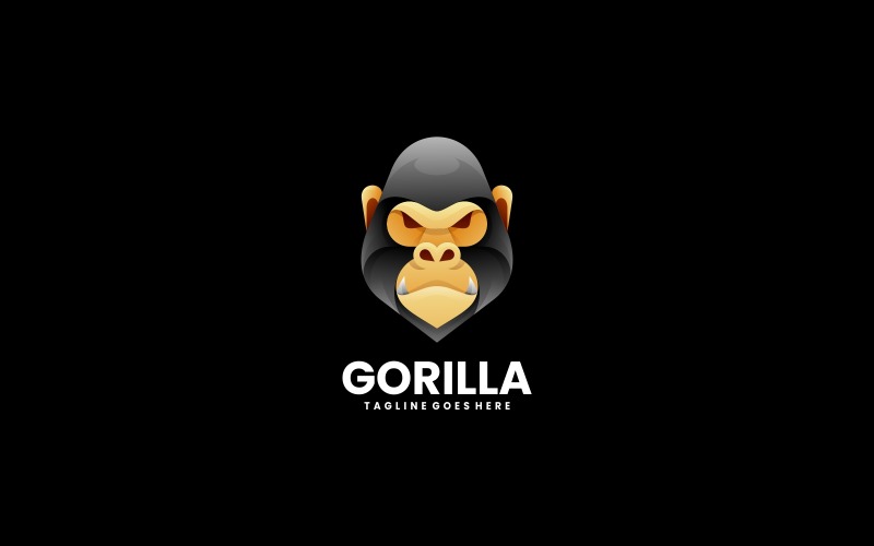 Gorilla Gradient Logo Design Logo Template