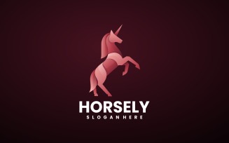 Horse Color Gradient Logo Style